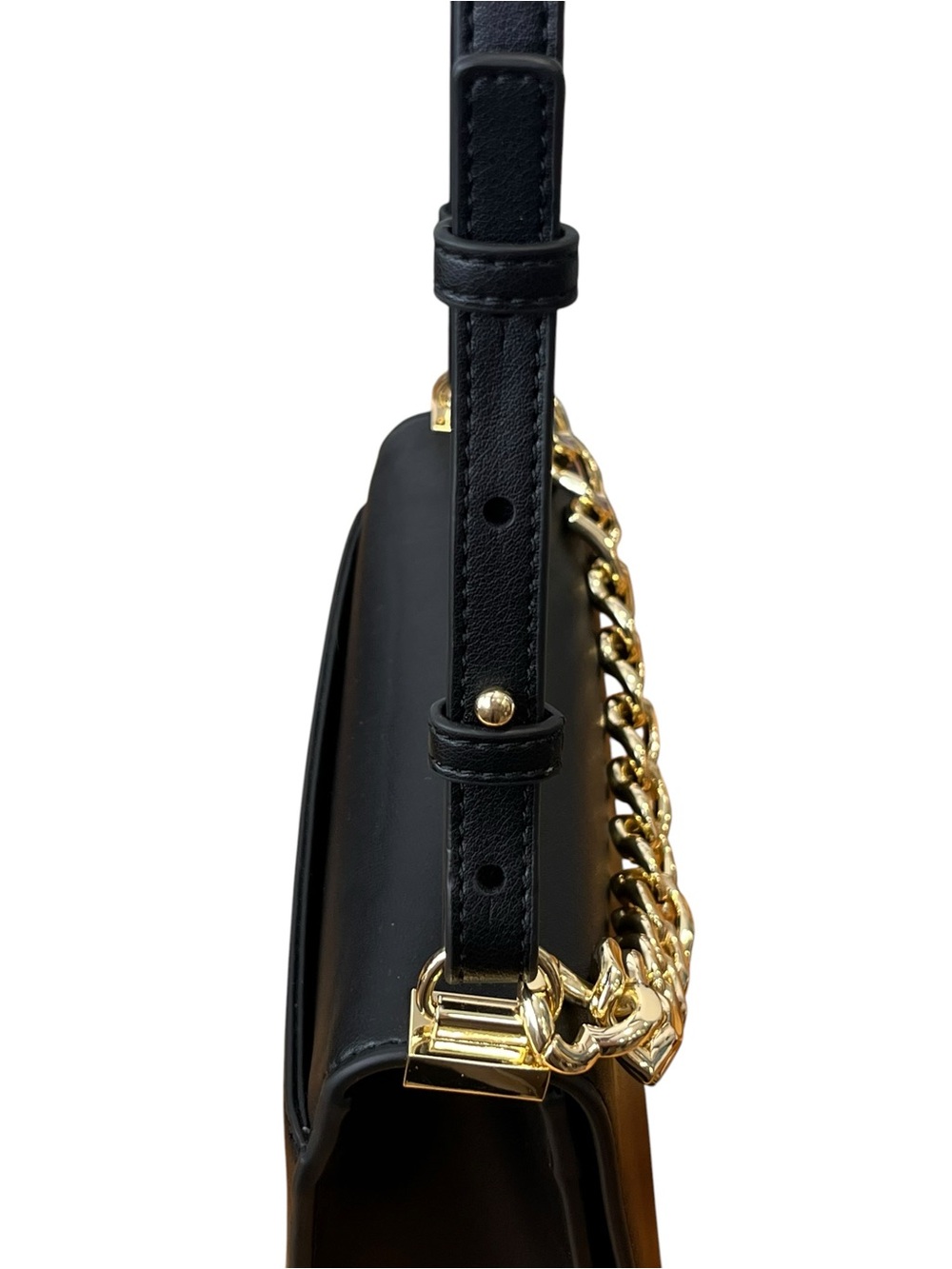 Love Moschino Black Heart Chain Crossbody Bag Gold Hardware - Picture 13 of 13